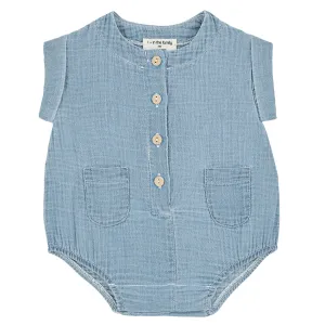 1  In The Family Baby Carlo Romper Denim Blue