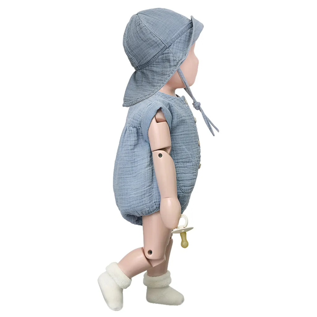 1  In The Family Baby Carlo Romper Denim Blue