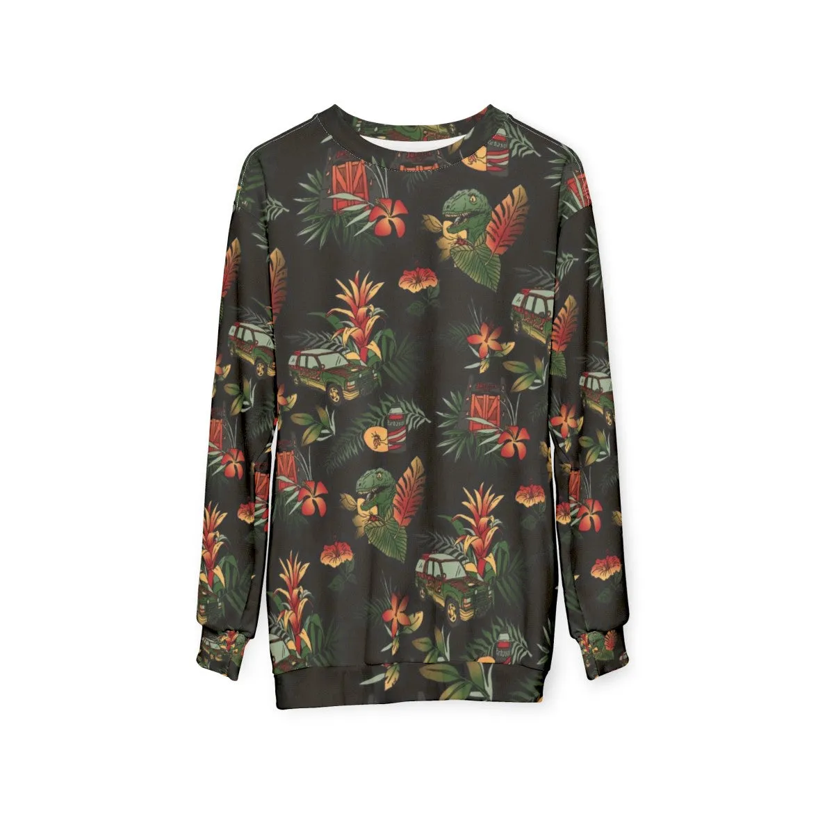 90s Jurassic Dinosaur Print Sweatshirt | Retro Movie Merchandise