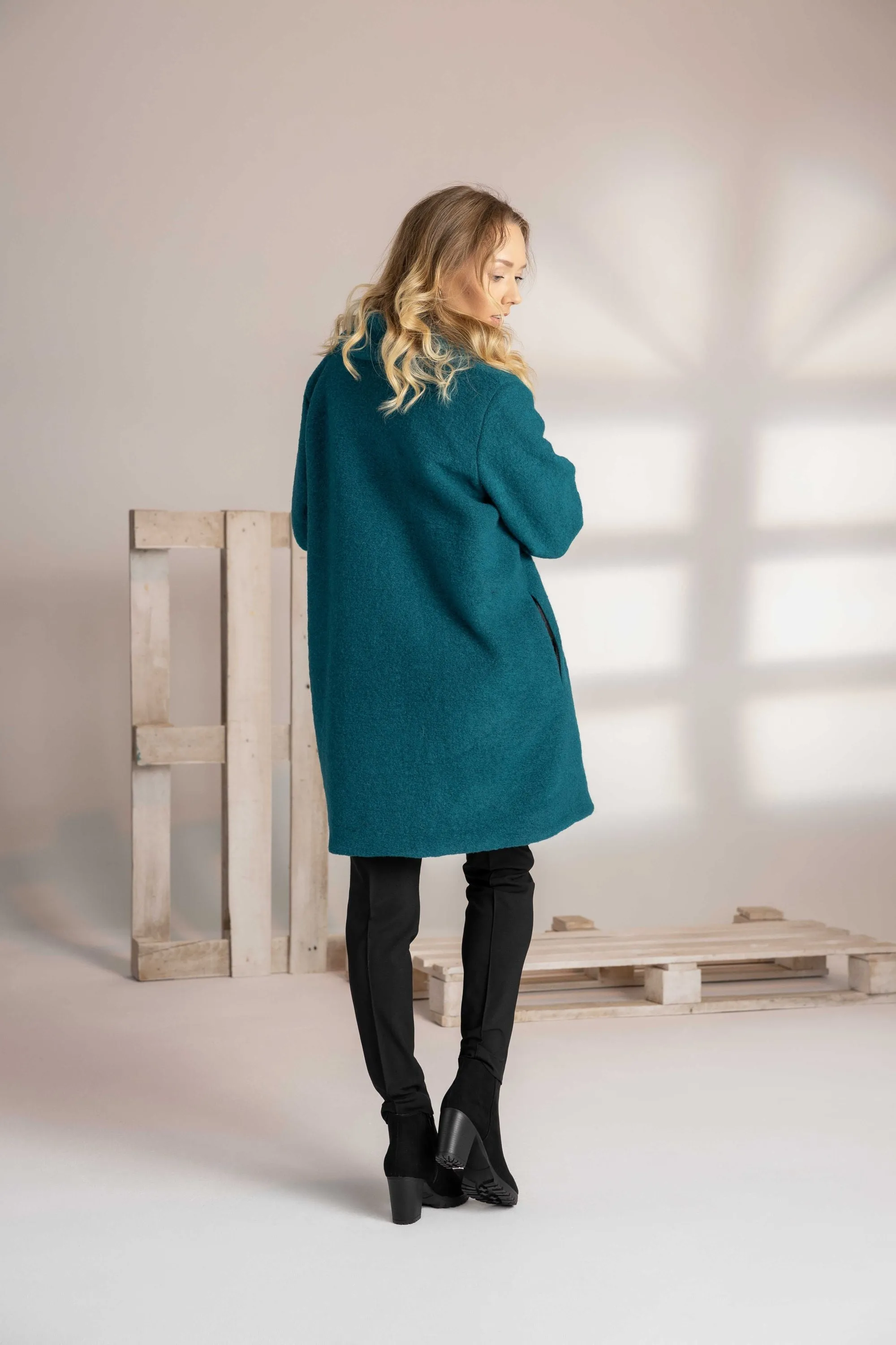 Autumn/Winter Textured Oversized Coat