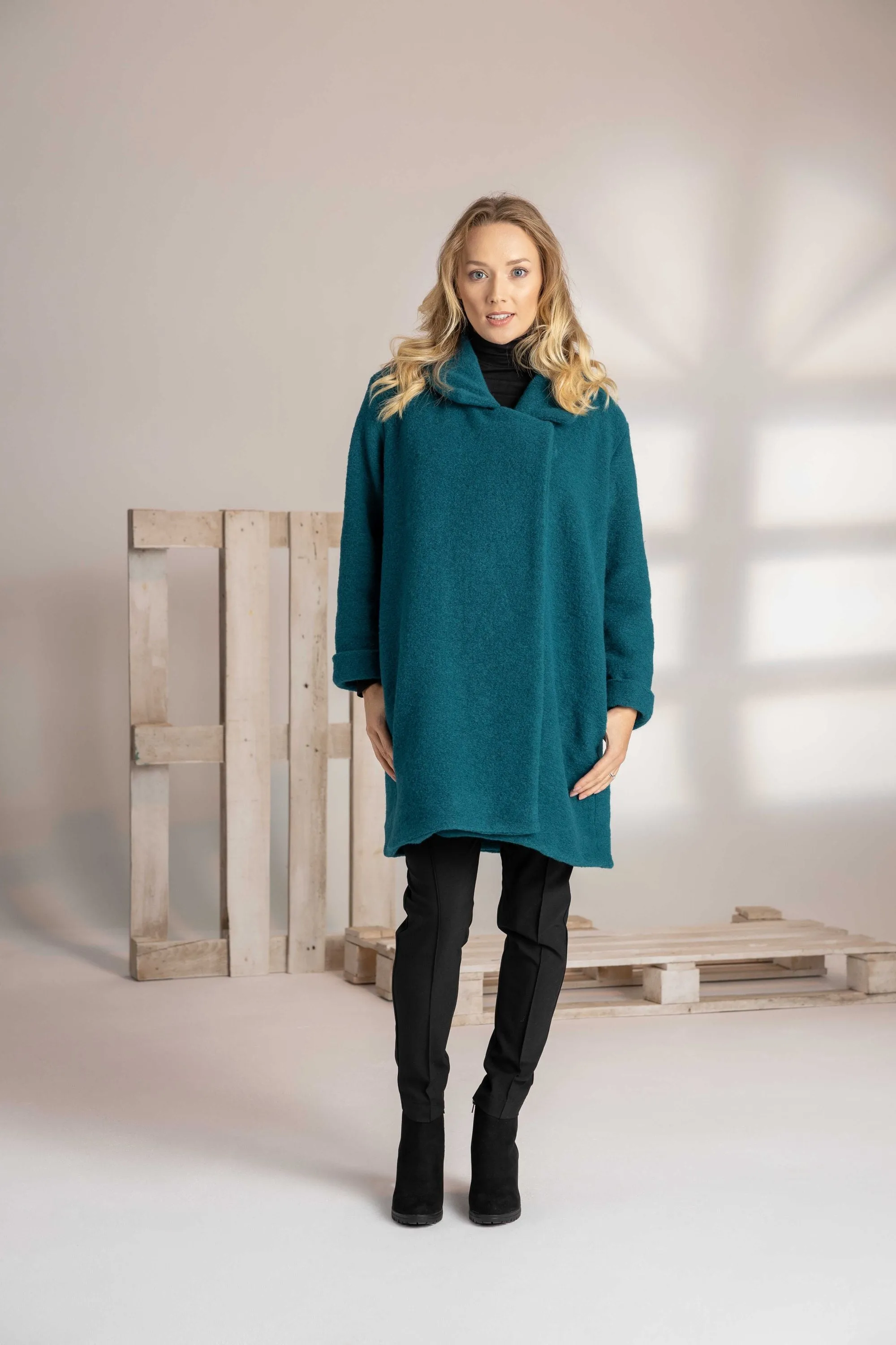 Autumn/Winter Textured Oversized Coat