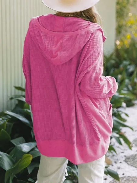 Casual Minimalist Hooded Jacket