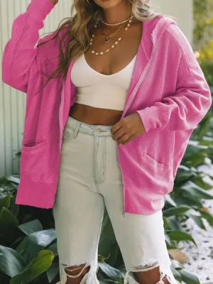 Casual Minimalist Hooded Jacket