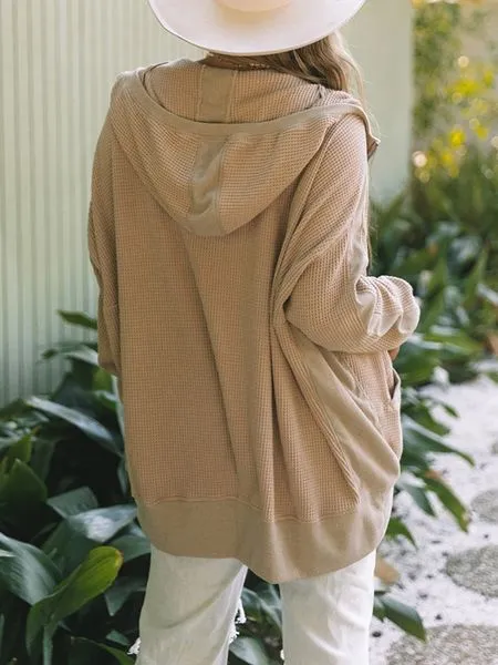 Casual Minimalist Hooded Jacket