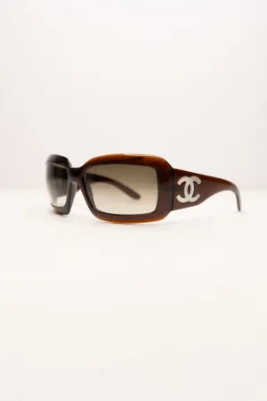 Chanel Brown CC Sunglasses