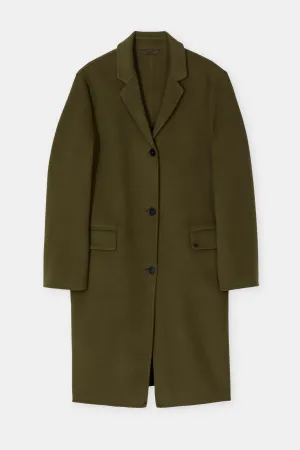Closed Wool Coat - Clover Green