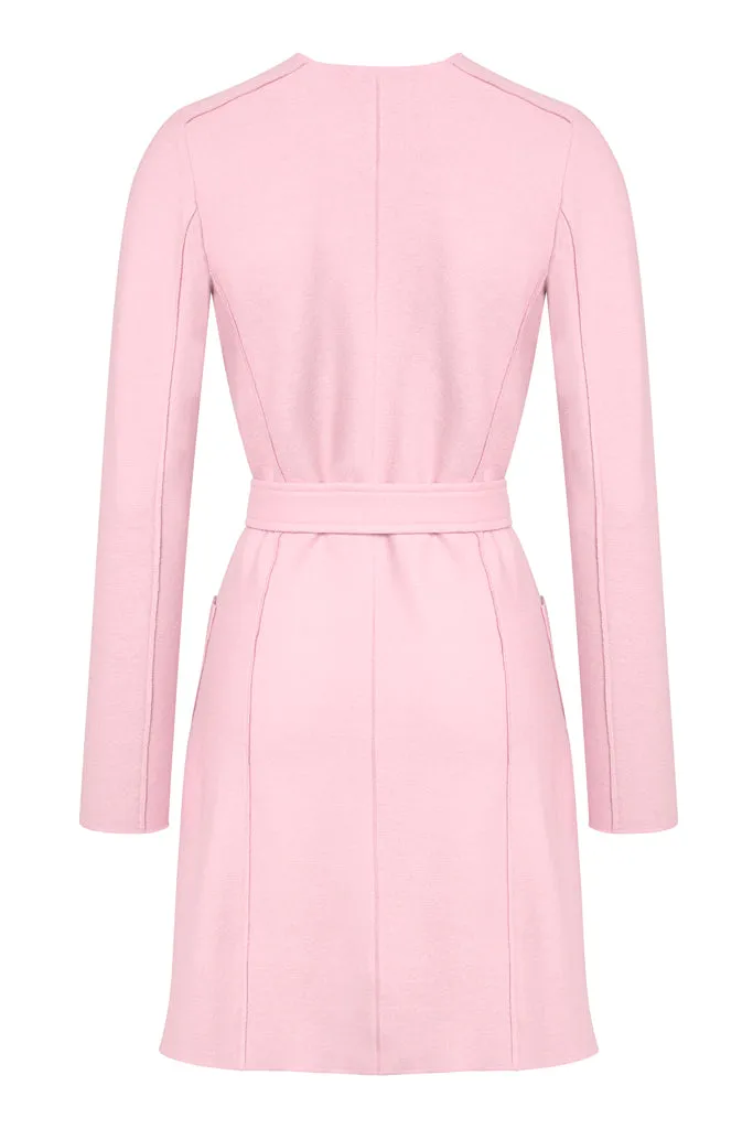 COCO Baby Pink Summer Wool Cardigan Coat