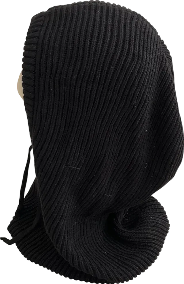 Colours Black Knitted Balaclava One Size