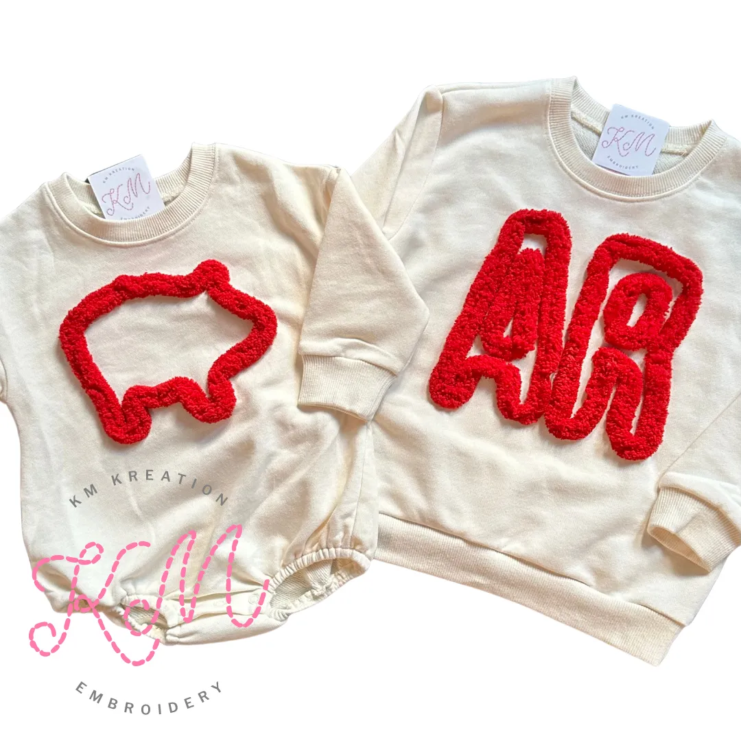 Cream Sweatshirt Collection (Bubbles, Puff Sleeve, Unisex)