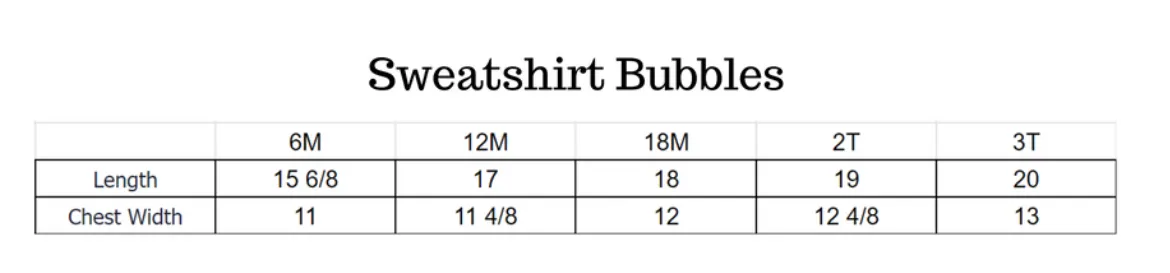 Cream Sweatshirt Collection (Bubbles, Puff Sleeve, Unisex)