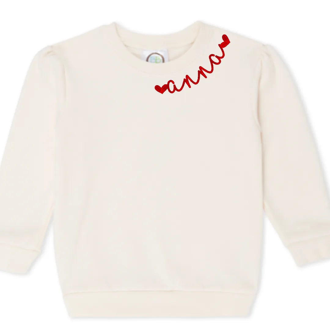 Cream Sweatshirt Collection (Bubbles, Puff Sleeve, Unisex)