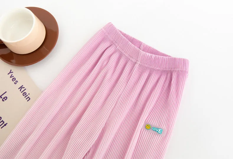 Gradient Pit Stripe Kids Summer Jogger Pants