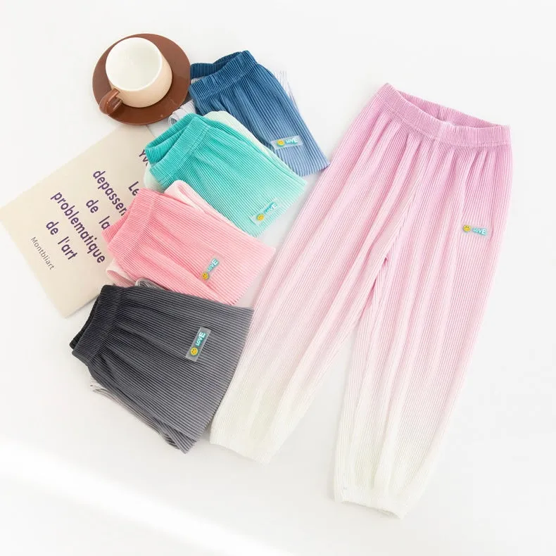 Gradient Pit Stripe Kids Summer Jogger Pants