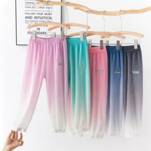 Gradient Pit Stripe Kids Summer Jogger Pants
