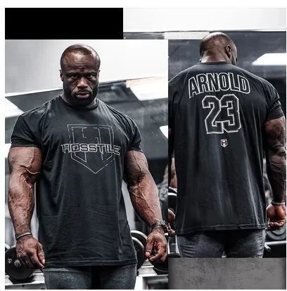 GYM BUDDY HOSTILE ARNOLD FIT MUSCLE FITNESS T SHIRTS