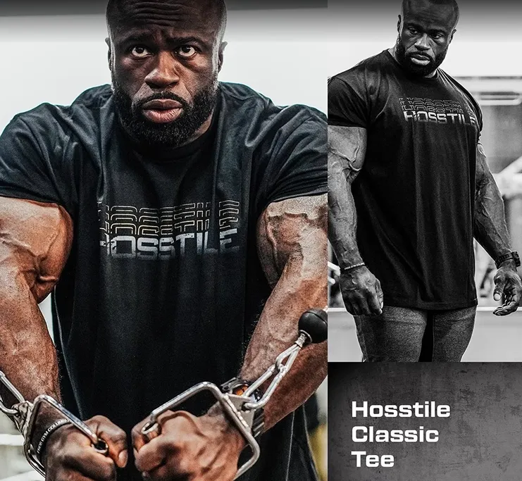 GYM BUDDY HOSTILE ARNOLD FIT MUSCLE FITNESS T SHIRTS