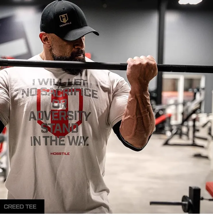 GYM BUDDY HOSTILE ARNOLD FIT MUSCLE FITNESS T SHIRTS