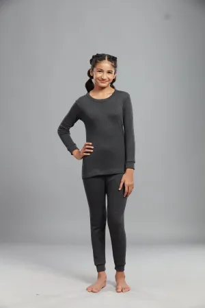 HINT KID'S THERMAL PARKA SMALL VEST R-NECK FULL CHARCOAL