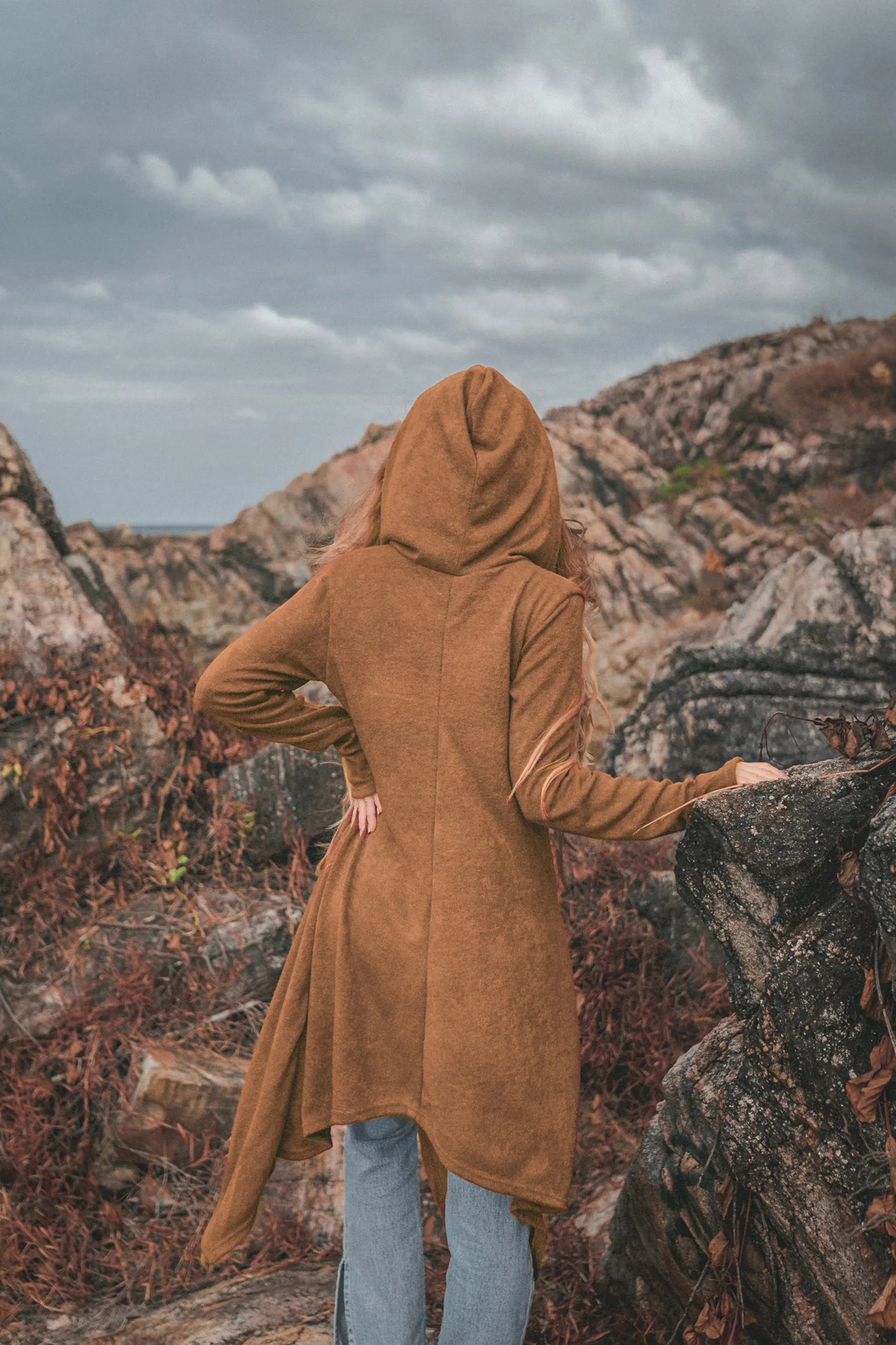 Hooded Cardigan Kala Acana Caramel