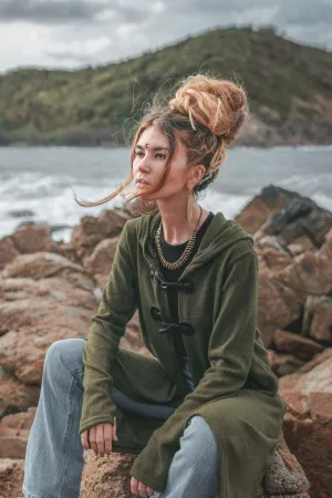 Hooded Cardigan Kala Acana Olive