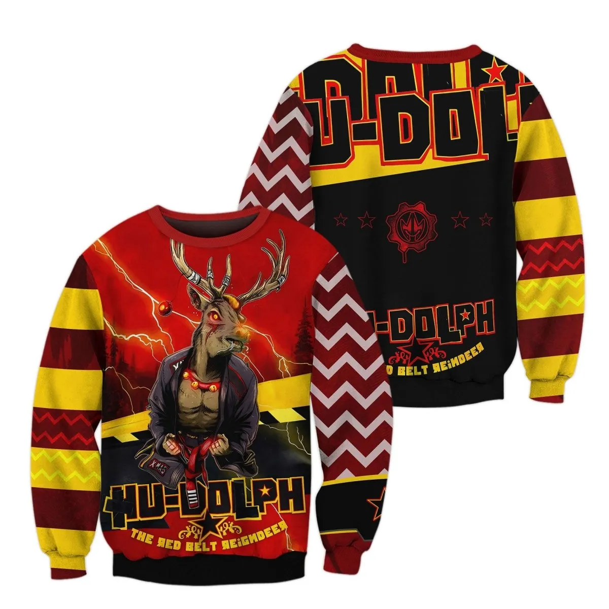 Hudolph The Red Belt Reindeer Sweatshirt