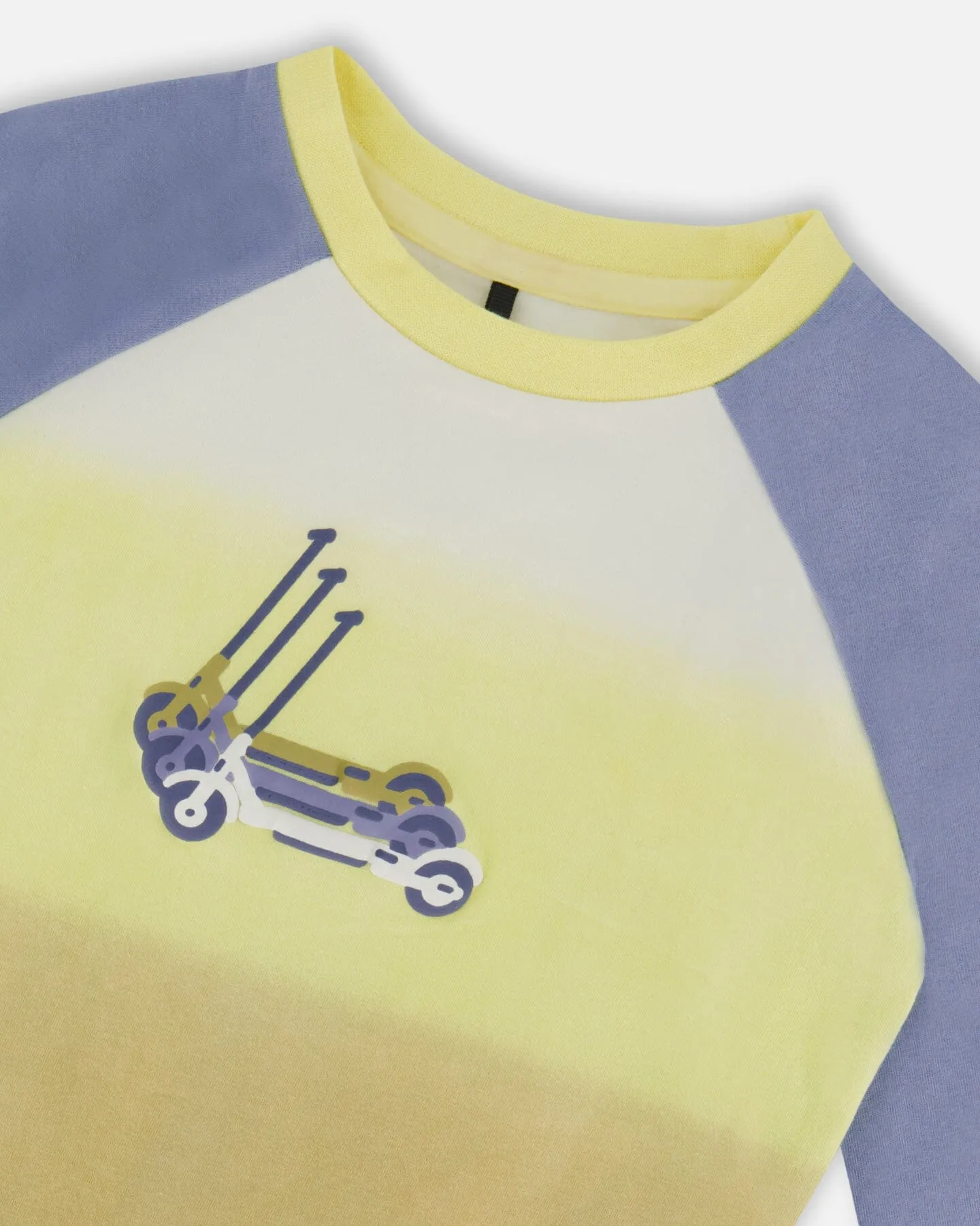Organic Cotton Long Sleeve T-Shirt Gradient Blue