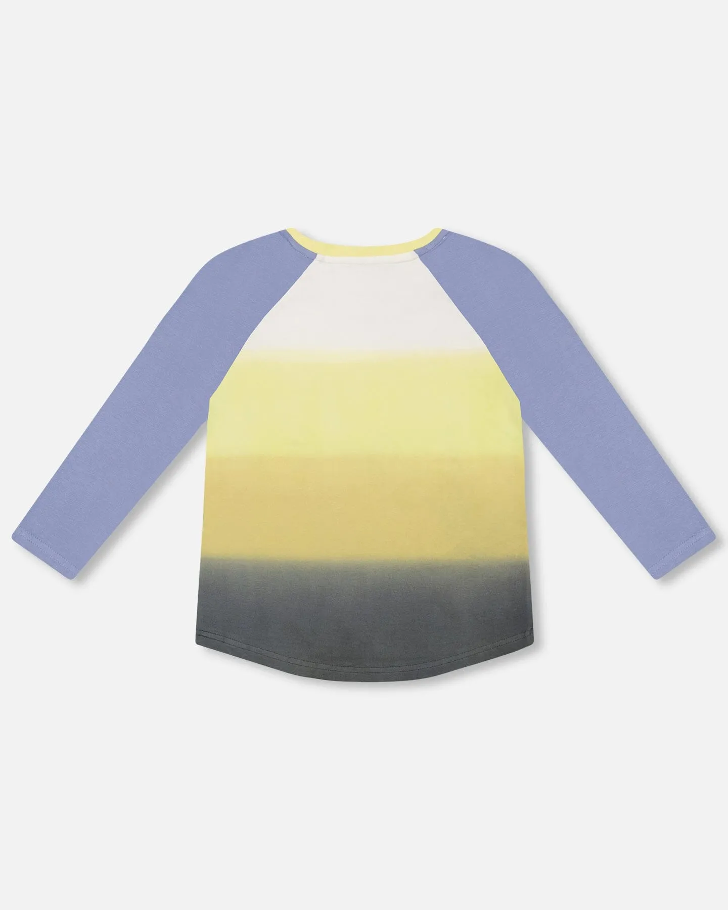 Organic Cotton Long Sleeve T-Shirt Gradient Blue