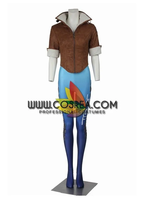 Overwatch Tracer Gradient Blue Cosplay Costume