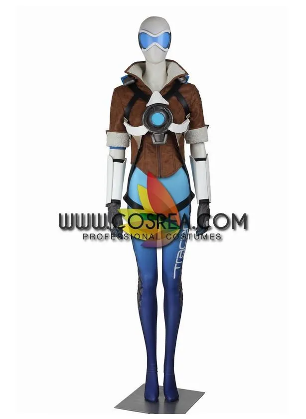 Overwatch Tracer Gradient Blue Cosplay Costume
