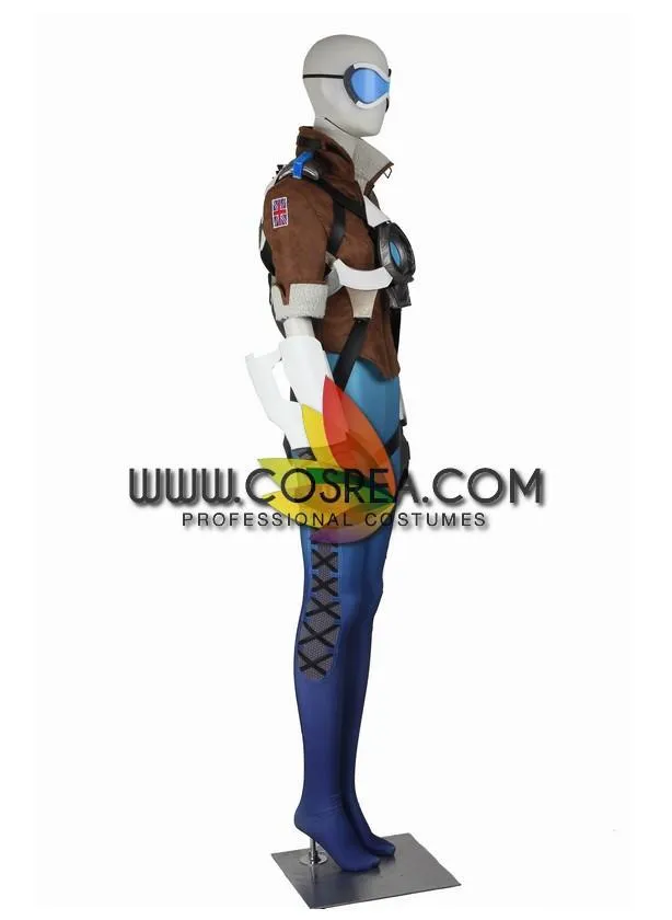 Overwatch Tracer Gradient Blue Cosplay Costume