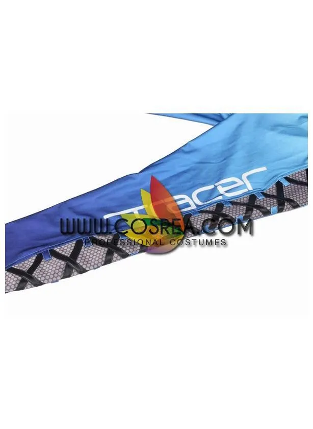 Overwatch Tracer Gradient Blue Cosplay Costume