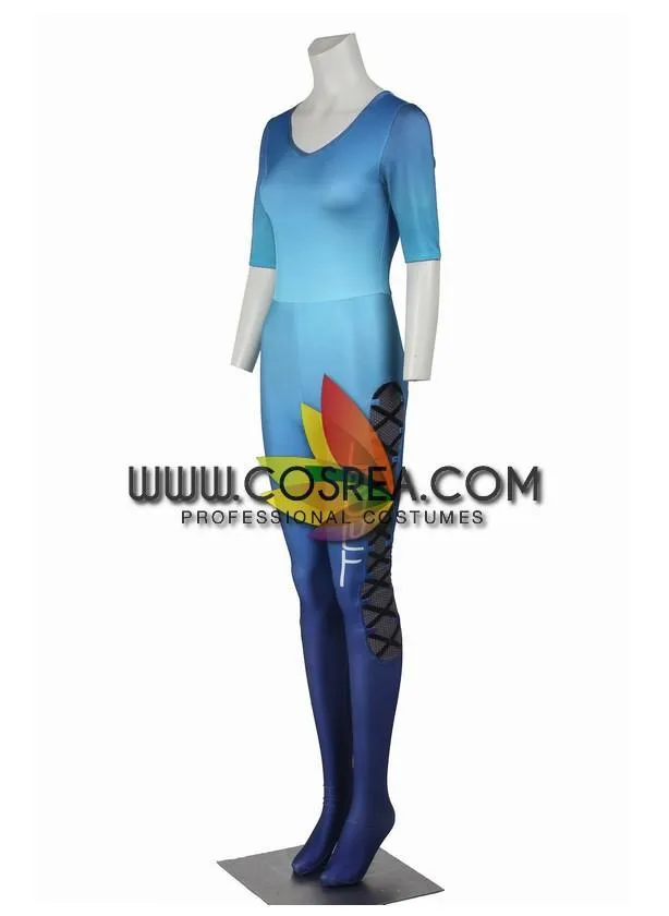 Overwatch Tracer Gradient Blue Cosplay Costume
