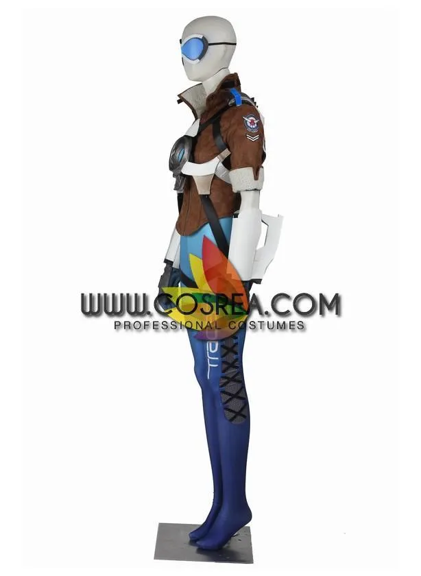 Overwatch Tracer Gradient Blue Cosplay Costume