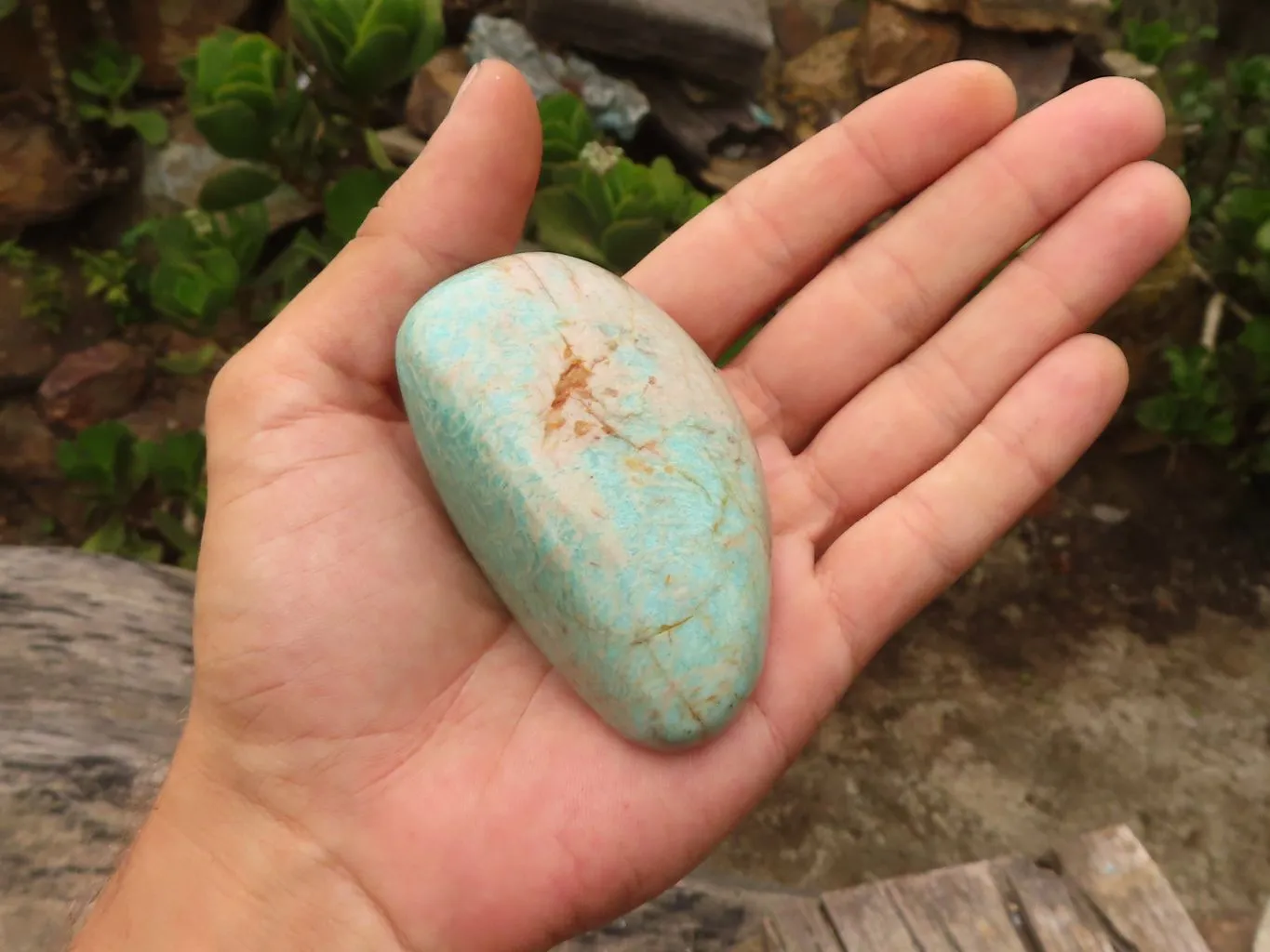Polished Amazonite Free Forms x 13 From Zimbabwe