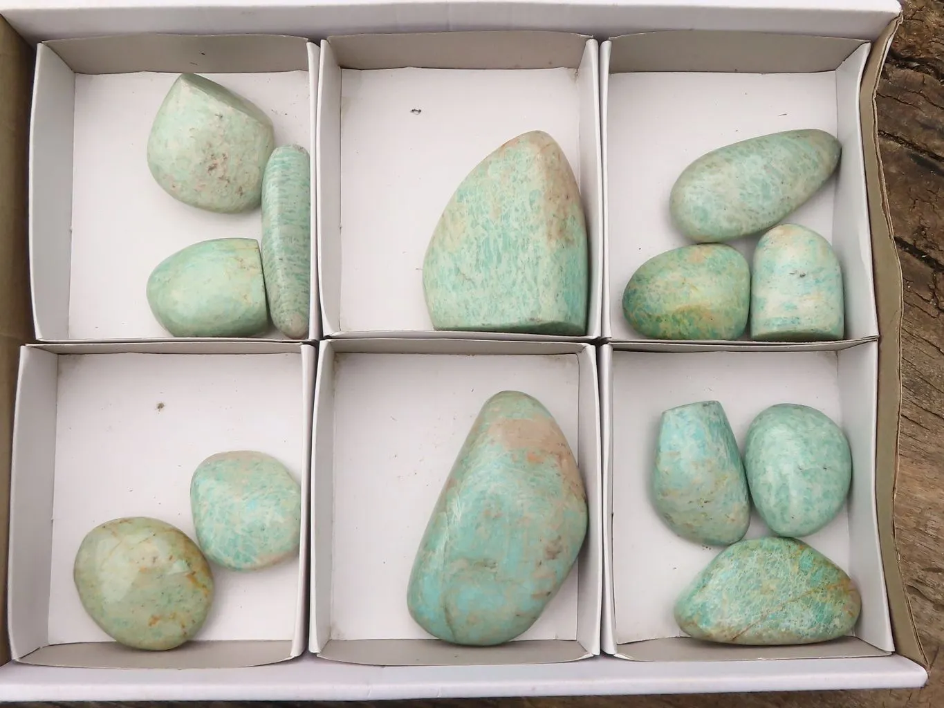 Polished Amazonite Free Forms x 13 From Zimbabwe