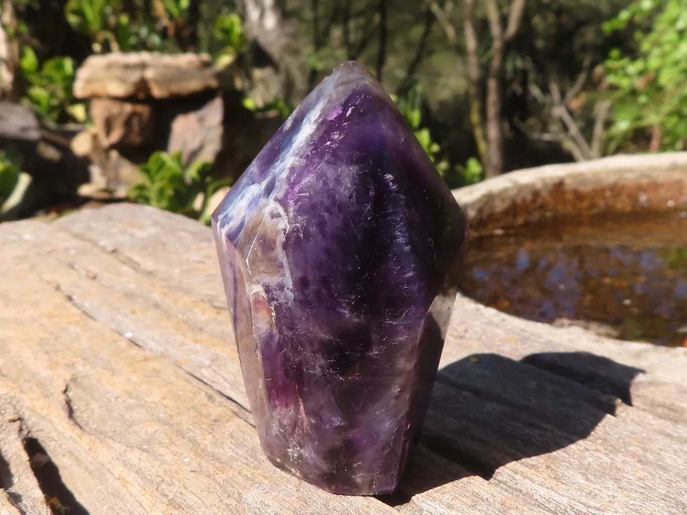 Polished Dark Purple Amethyst Points x 6 From Mapatizya, Zambia