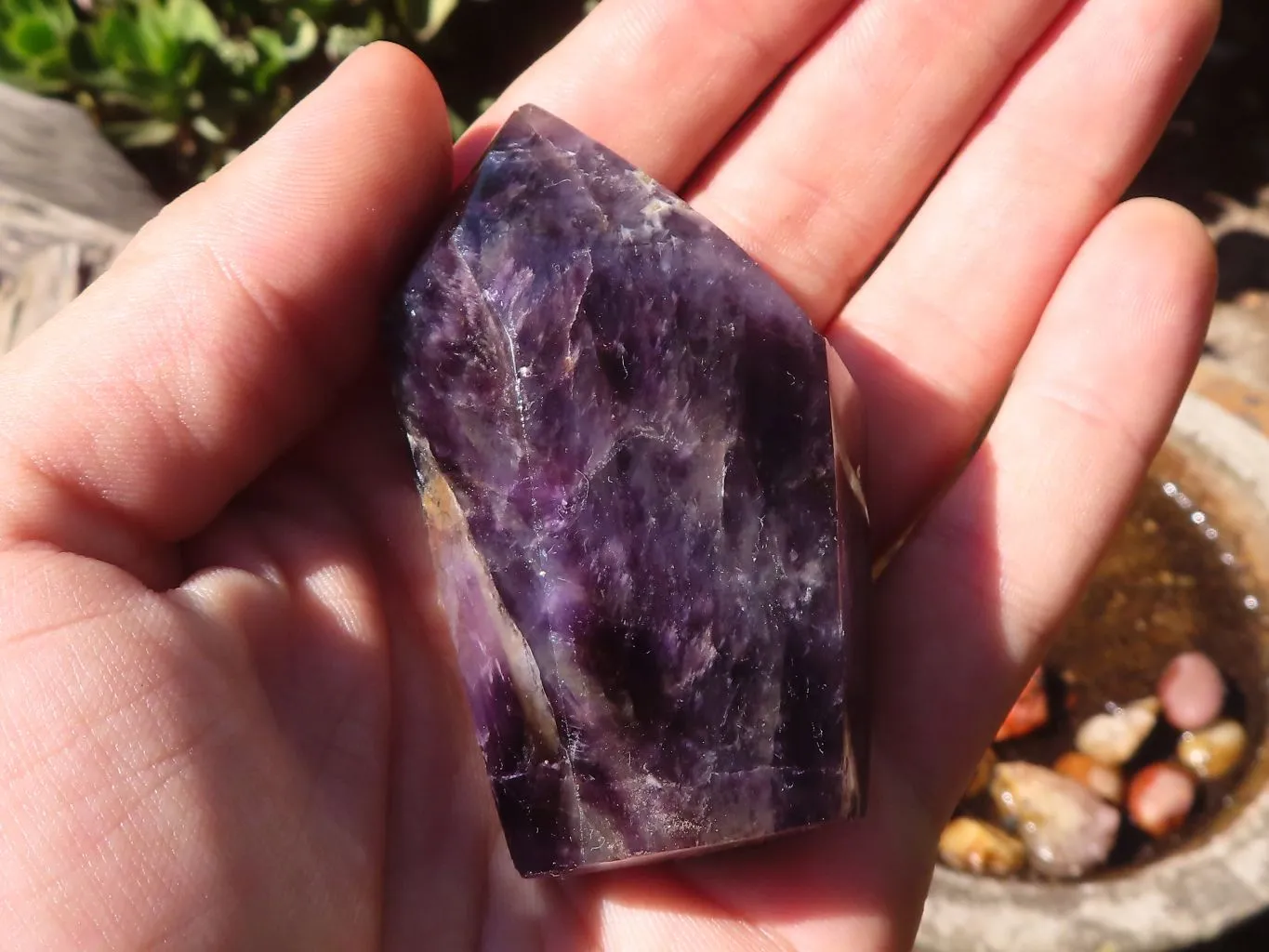 Polished Dark Purple Amethyst Points x 6 From Mapatizya, Zambia