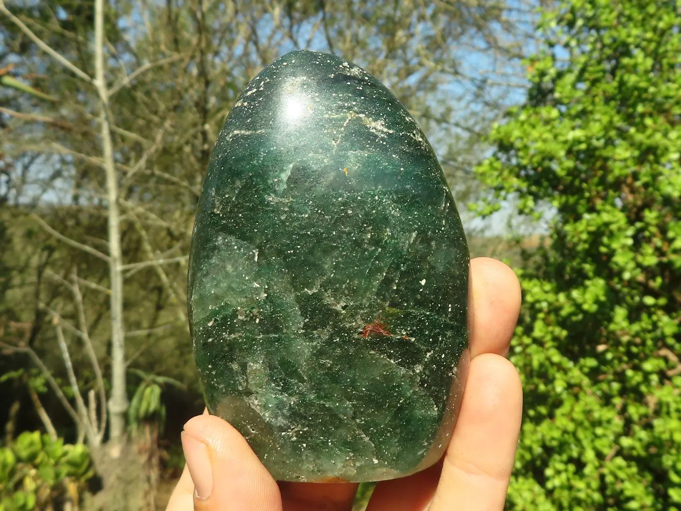 Polished Emerald Fuchsite Quartz Standing Free Forms  x 6 From Madagascar