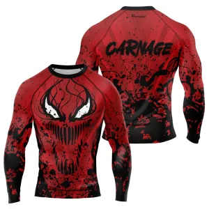 Red Carnage Men's Long Sleeve Rash Guard