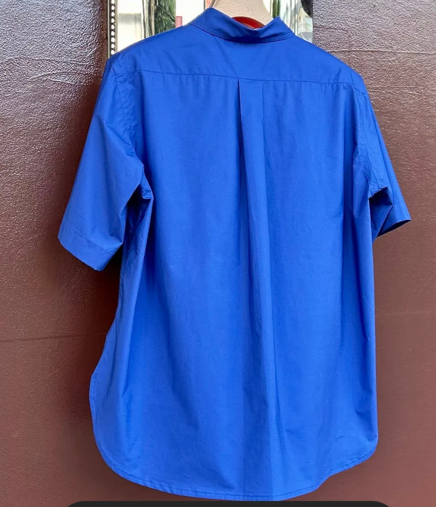 Sofie D'Hoore Classic Short Sleeve Shirt in Sapphire