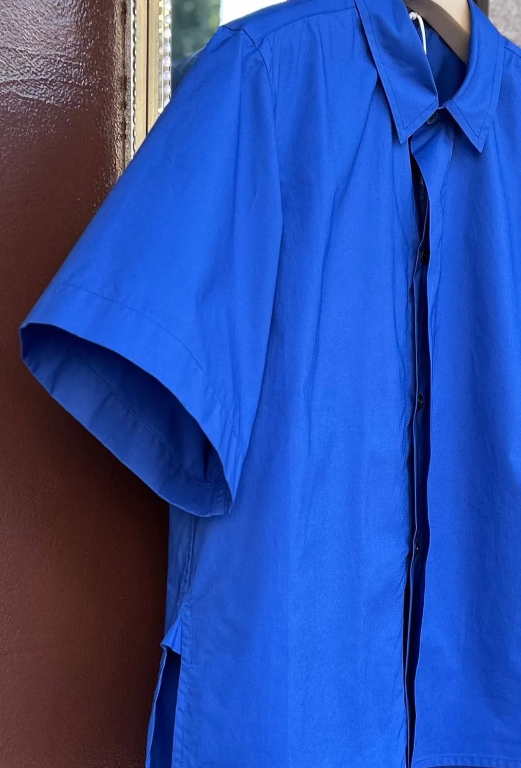 Sofie D'Hoore Classic Short Sleeve Shirt in Sapphire