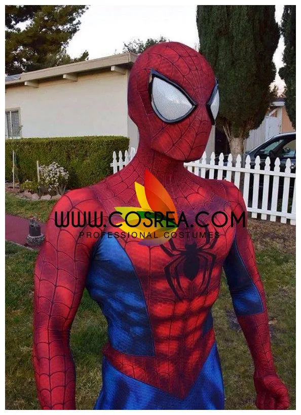 Spiderman Gradient Digital Printed Cosplay Costume