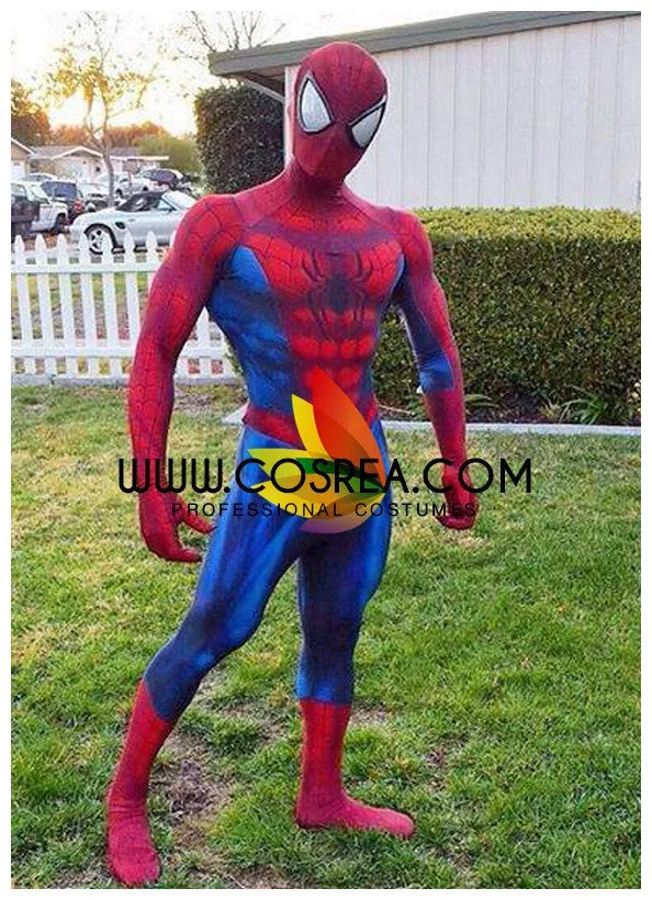 Spiderman Gradient Digital Printed Cosplay Costume