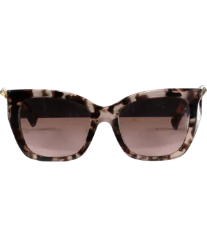 Valentino Va4048 Pink Havana/gradient Brown Gold Rockstud Sunglasses In Case