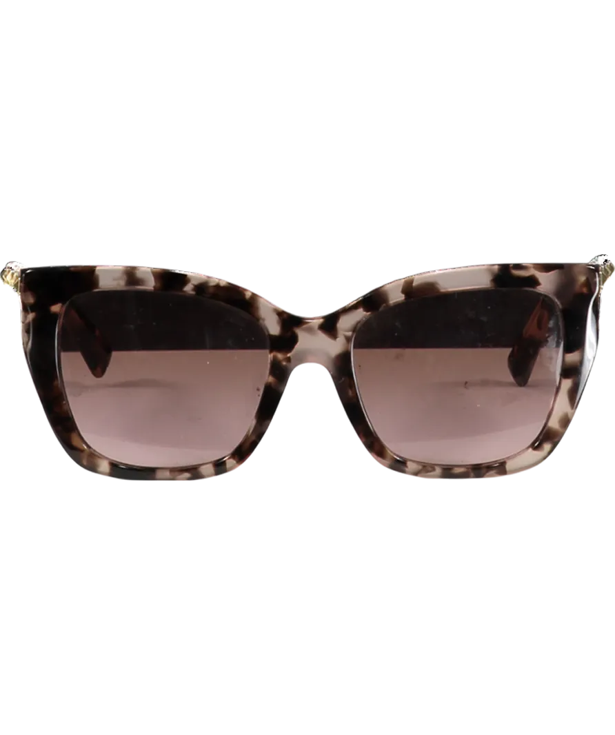 Valentino Va4048 Pink Havana/gradient Brown Gold Rockstud Sunglasses In Case