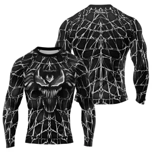Venom's Web Trap Men's Long Sleeve Rash Guard