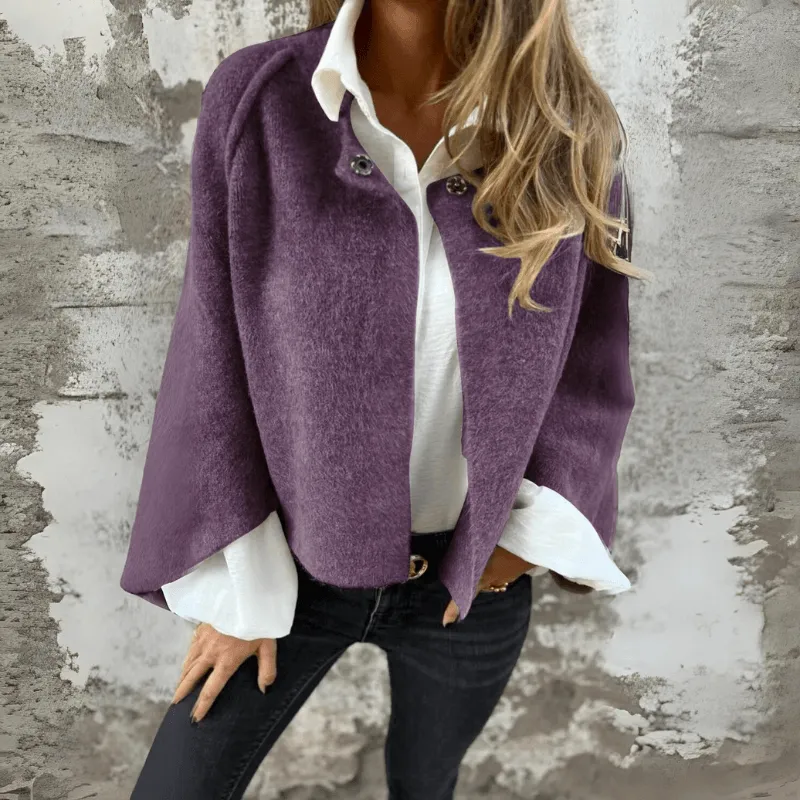 Woolen Long Sleeve Coat  Classic Warmth for Cooler Days