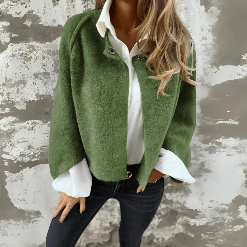 Woolen Long Sleeve Coat  Classic Warmth for Cooler Days
