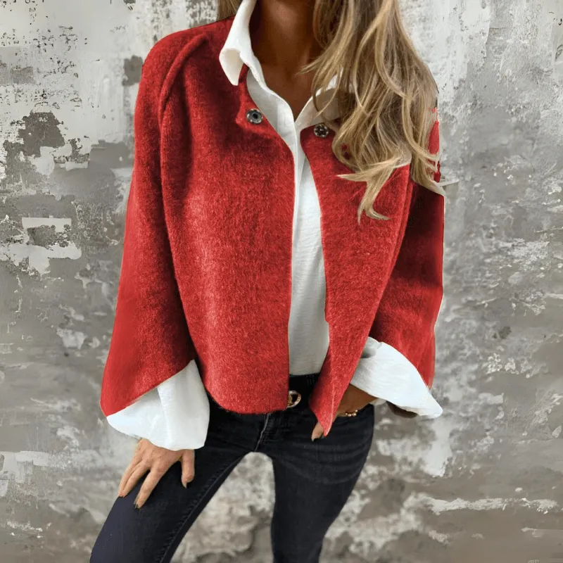 Woolen Long Sleeve Coat  Classic Warmth for Cooler Days