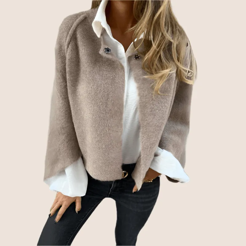 Woolen Long Sleeve Coat  Classic Warmth for Cooler Days